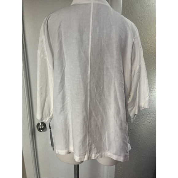Linen Jacket In White BY Clara Sun Woo Size NWT - Picture 7 of 11